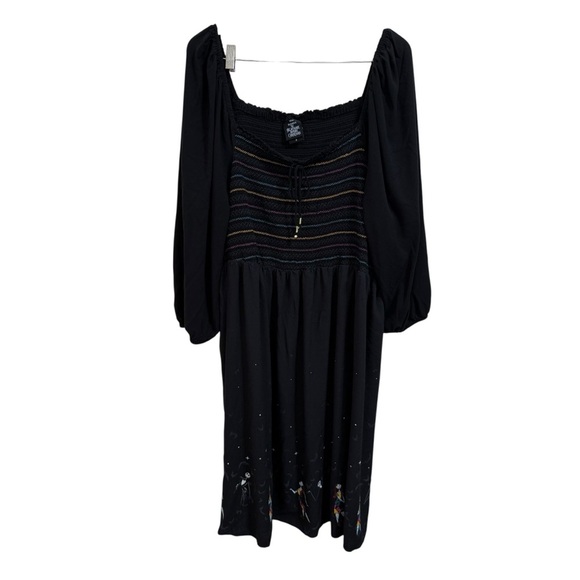 The Nightmare Before Christmas Jack & Sally Long-Sleeve Midi Dress size 4x - Picture 2 of 7
